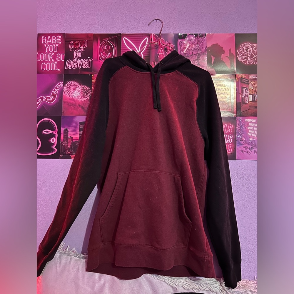 red & black hoodie